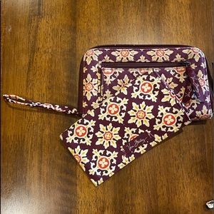 Vera Bradley wallet with matching checkbook cover